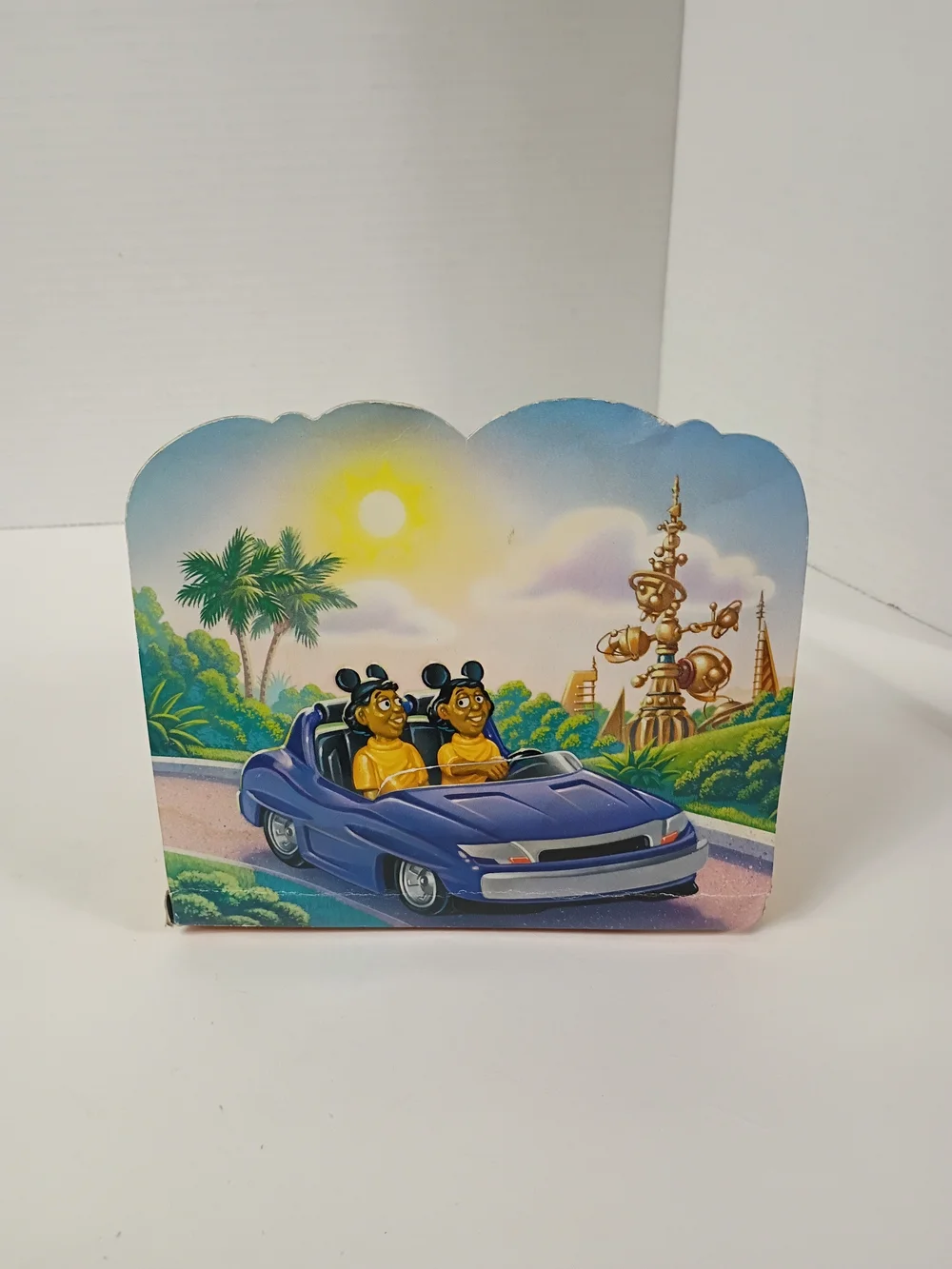 The Chevron Cars Autopia Cars Disneyland Retired - Stickers & Postcard 2000